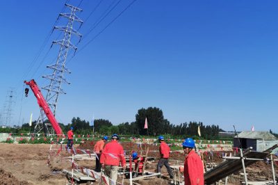 拆除110千伏盤辛、盤蔣線27號鐵塔嚴重傾斜
