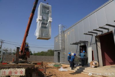 夏津縣供電公司35千伏田莊變電站建設現場