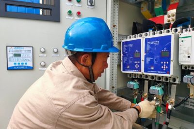 進行下莊#2新臺區分割及電纜敷設工作
